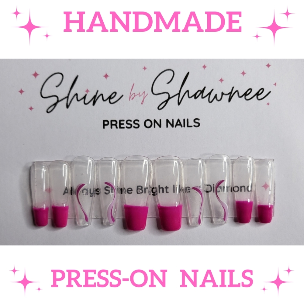 Handmade Luxury Press-On Nails | Sturdy & Reusable | FUCHSIA FUN